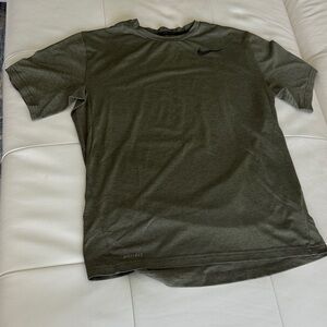 Nike Men's Short Sleeve Dri Fit Olive Tee